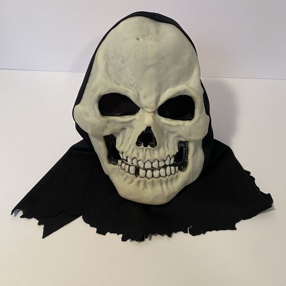 Easter Unlimited Skull Mask Fun World 9205 Hood Halloween Face - Picture 1 of 10